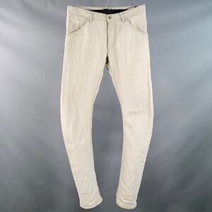 ATTACHMENT Size M Grey Wash Cotton Twill Low Rise Button Fly Jeans